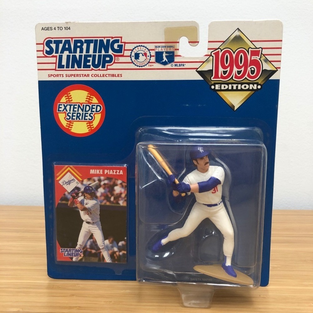 Kenner Starting‎ Lineup Mike Piazza Men Blue 1995 Dodgers Figure Card